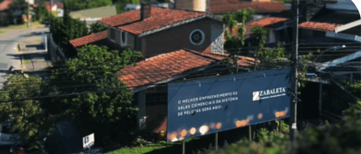 imagem aérea de onde será o empreendimento